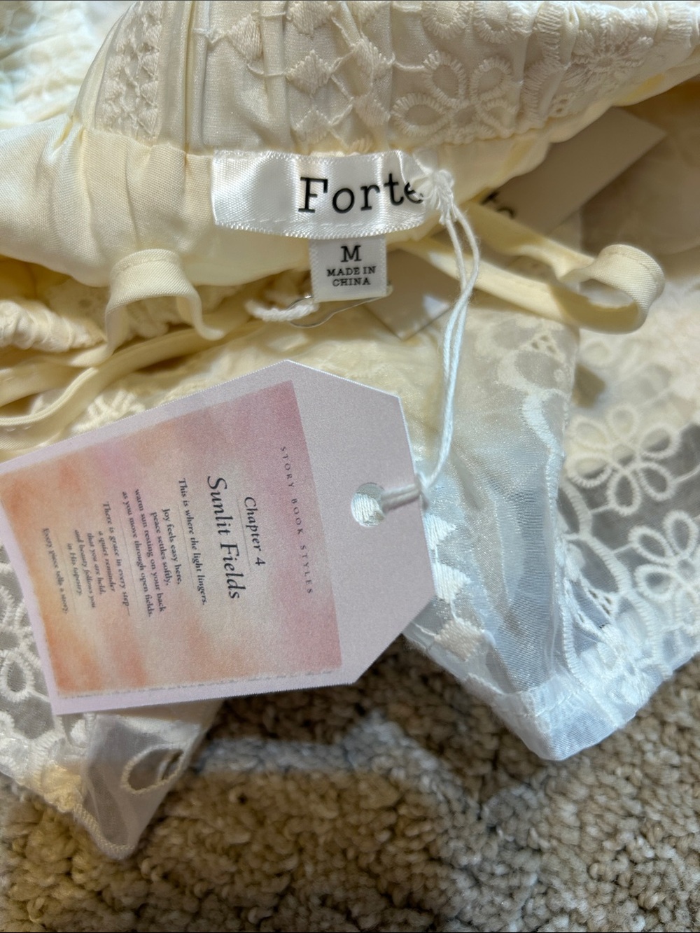 Forte Tiered Ivory Short NWT - Picture 3 of 4